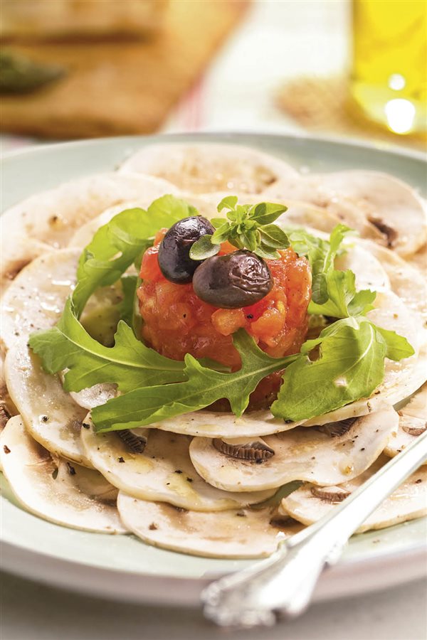 Recetas para adelgazar: carpaccio de champiñones.