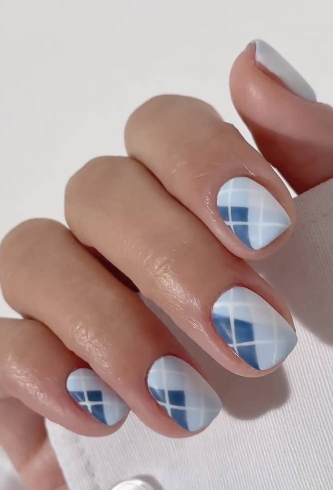 Azules con geometría